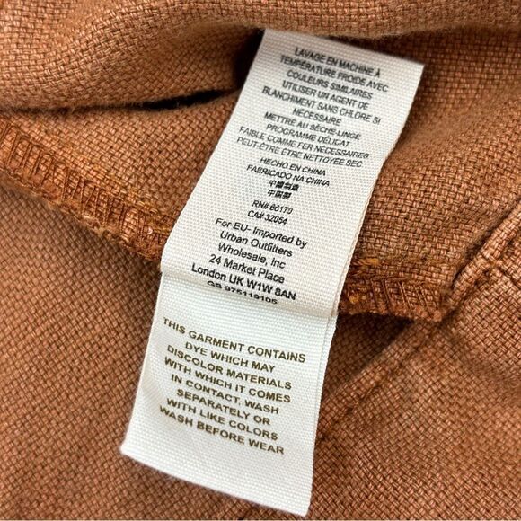 Free People Utility Cargo Jacket Burnt Orange Tan Sz M - Picture 12 of 15